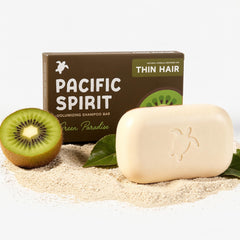Pacific Spirit front packaging showing green paradise bar and benefits
