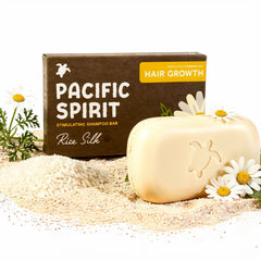 Pacific Spirit shampoo bar front packaging showing brand and product benefits for travel