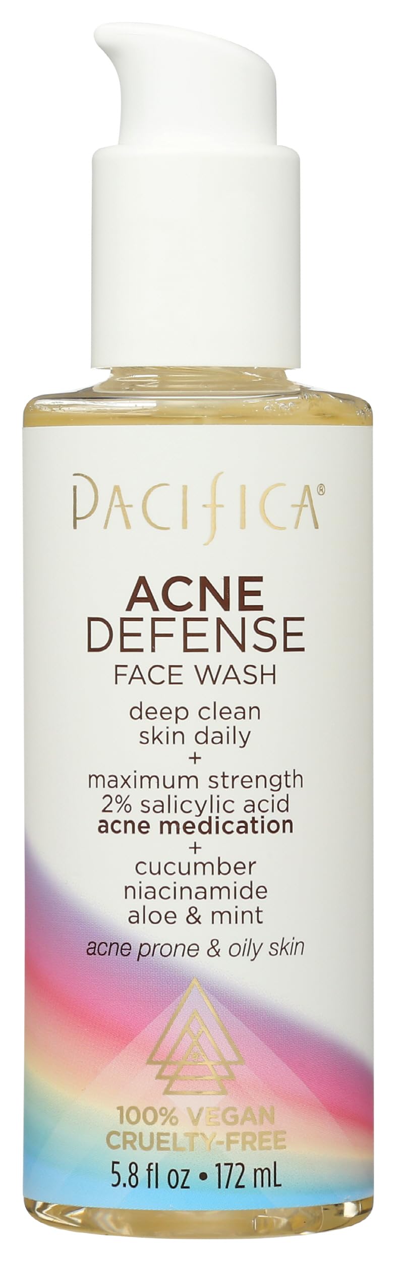 Pacifica front bottle view showing label and product clarity benefits