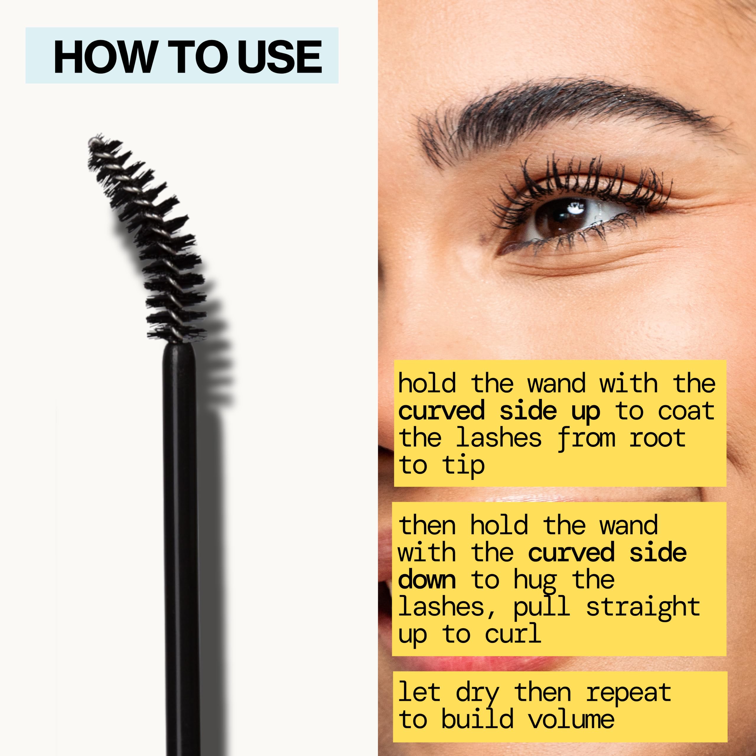 Pacifica mascara size shown in hand to demonstrate travel-friendly scale