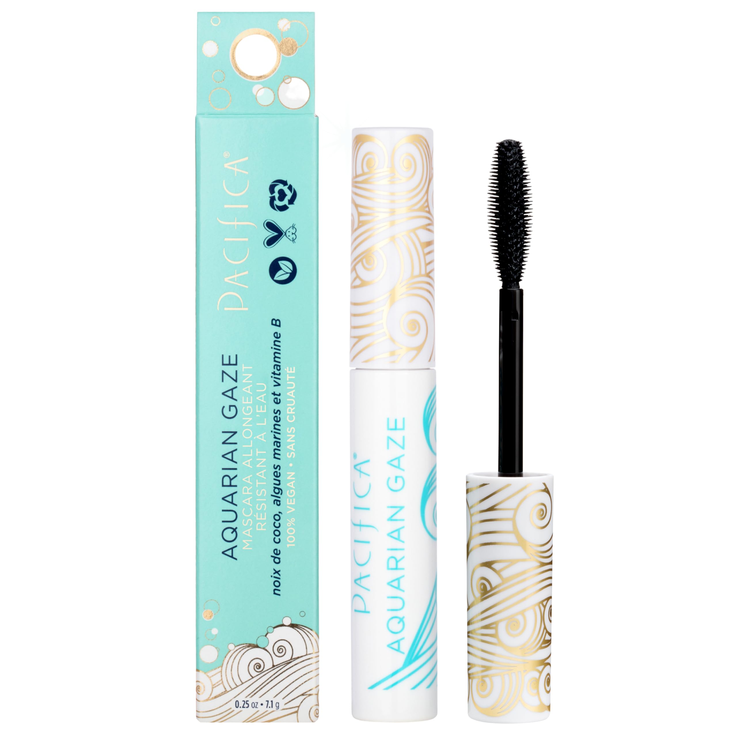 Pacifica Aquarian Gaze front tube showing deep black shade and benefit of long-wear