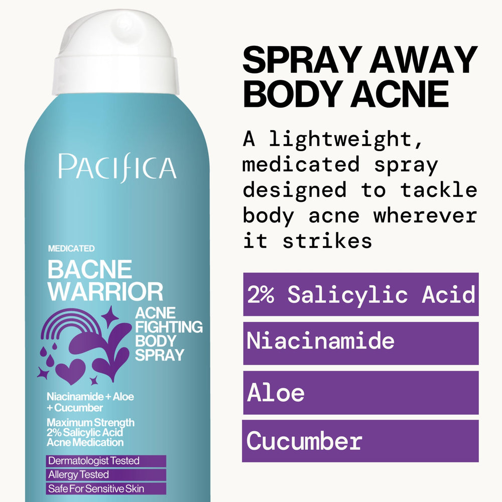 Pacifica Bacne Warrior bottle beside a ruler to show 6 fl oz size and portability