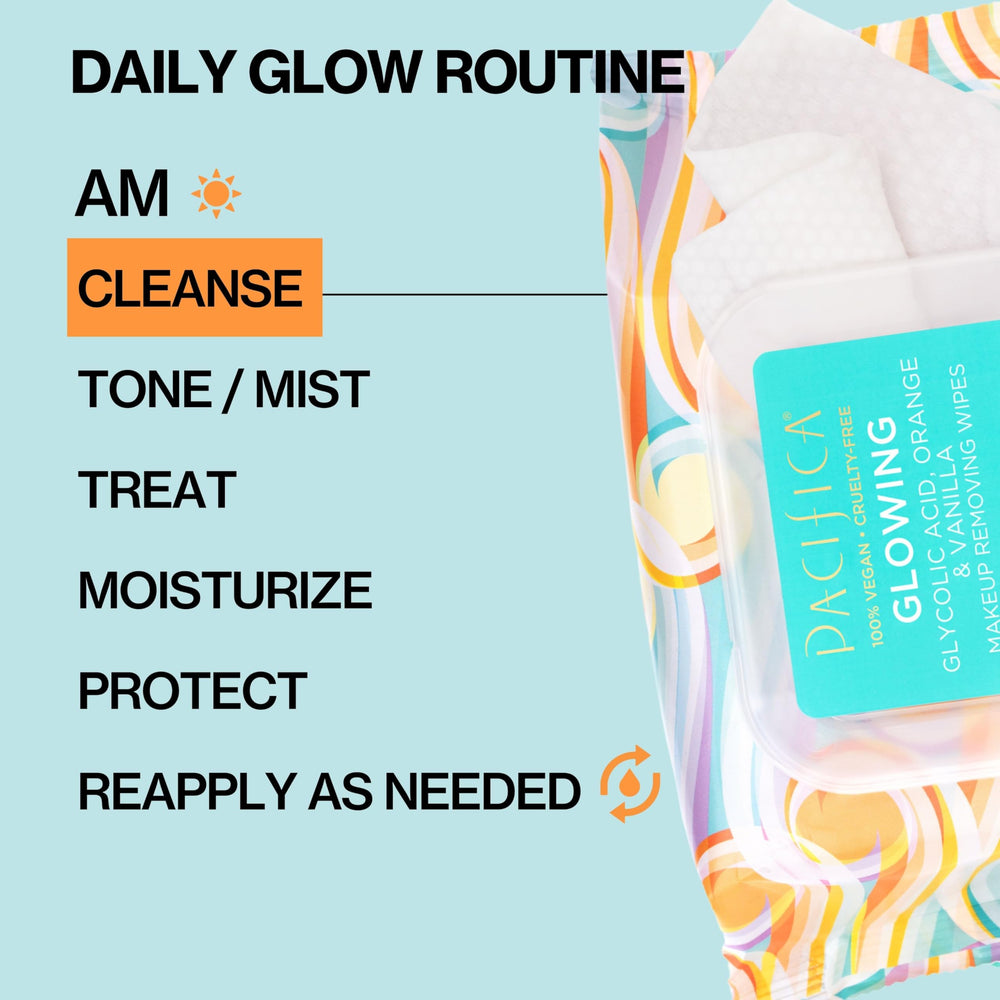 Pacifica lifestyle bedside image suggesting quick nighttime skincare convenience