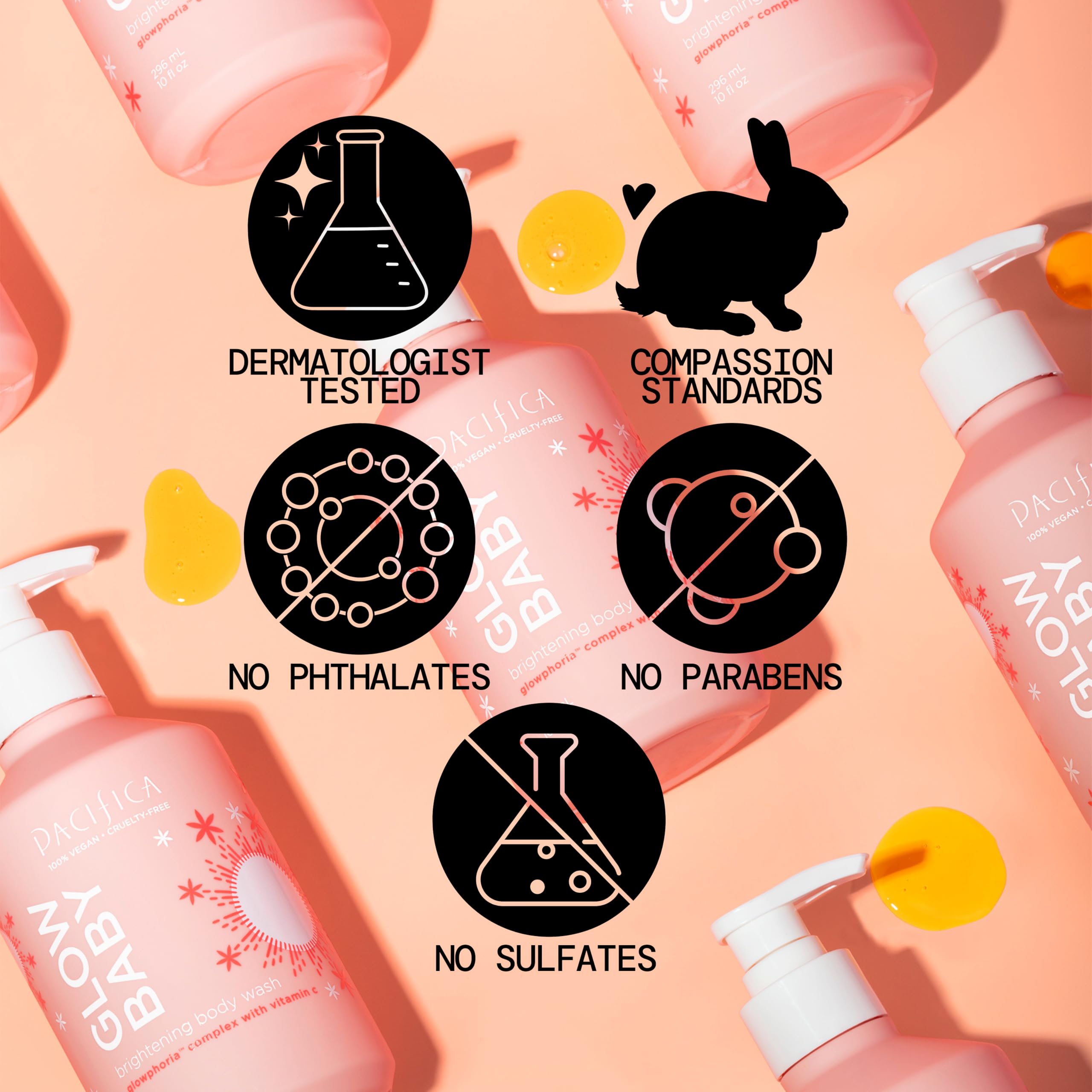 Pacifica citrus vanilla scent shot evoking bright, uplifting shower moment