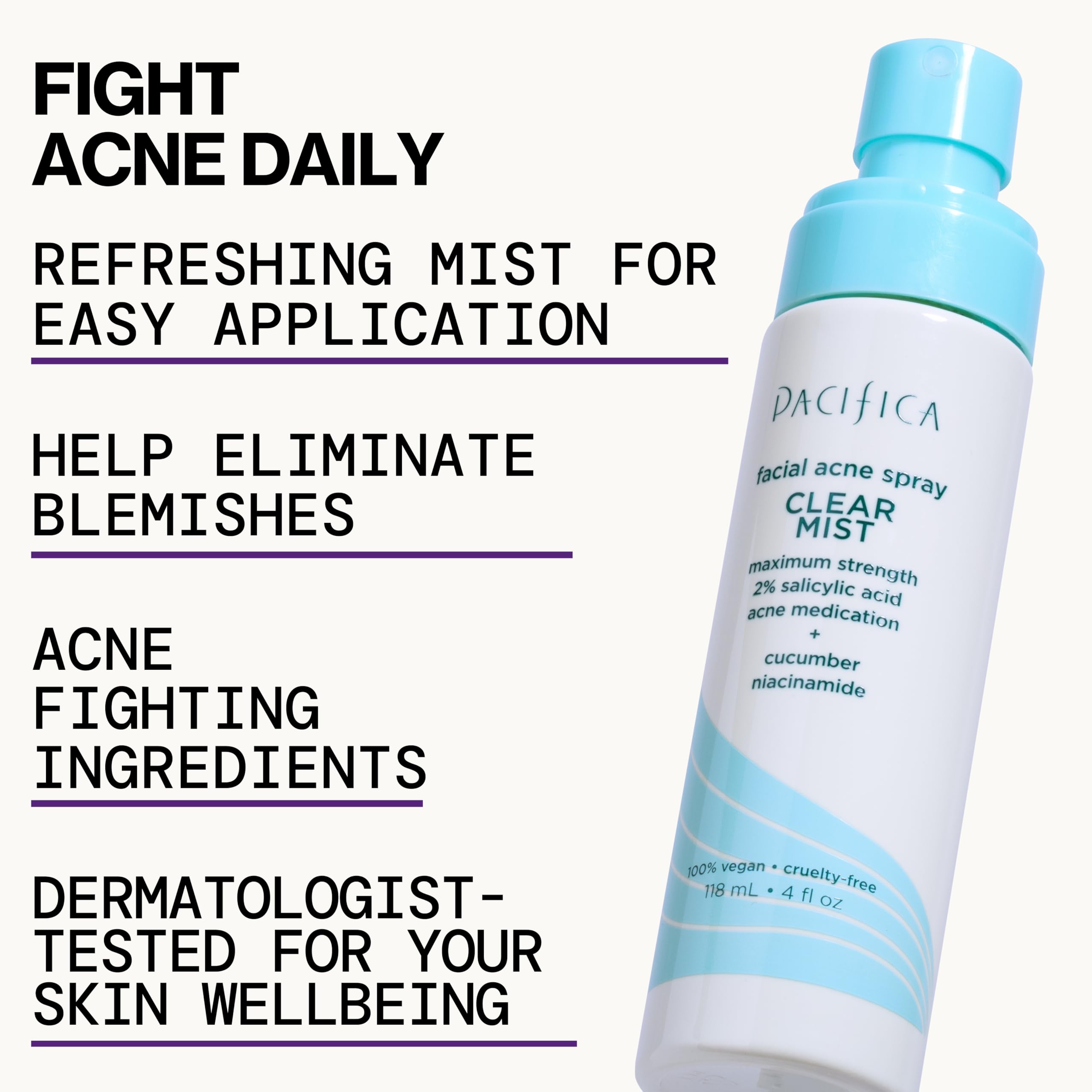 Pacifica pump detail highlighting precise mist application benefit