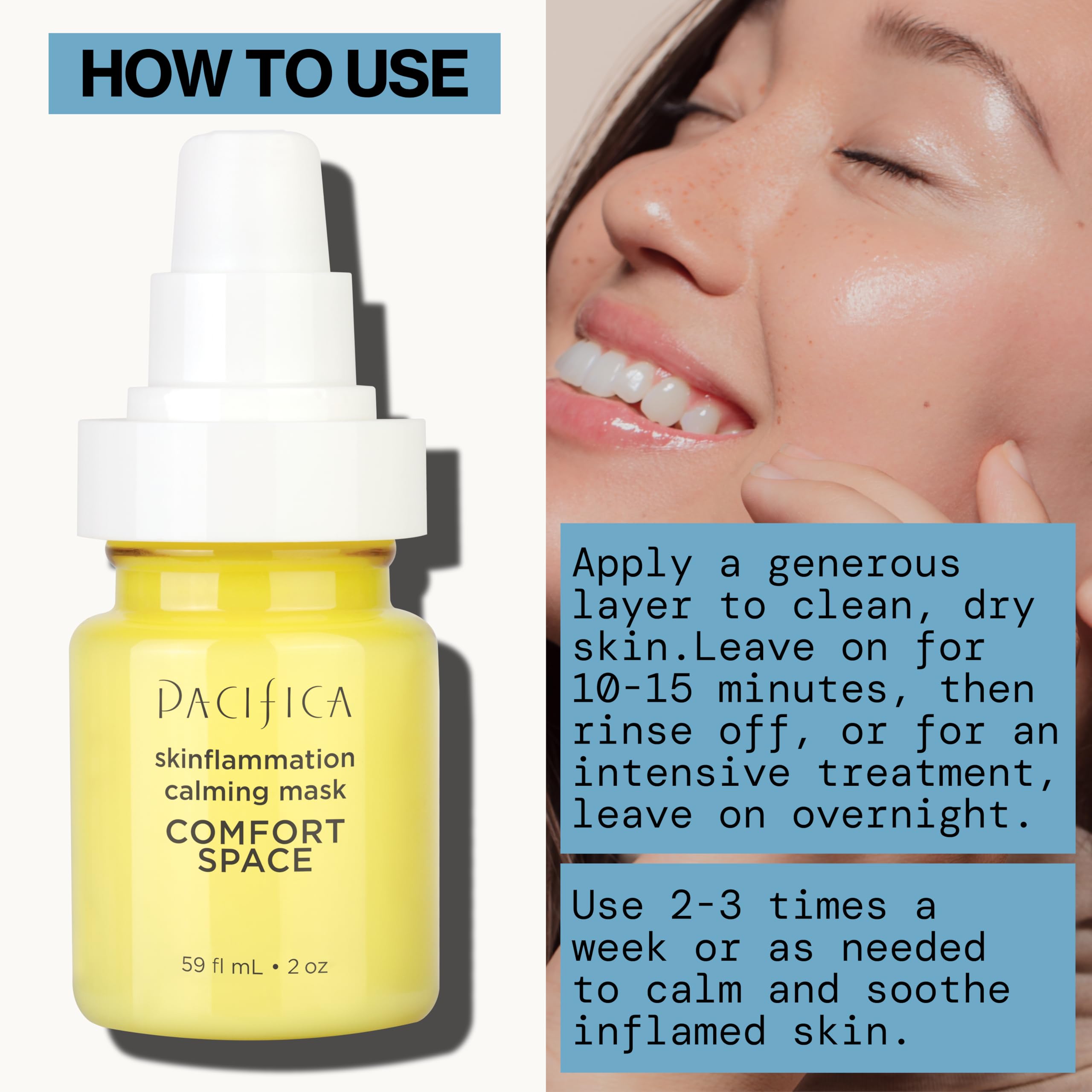 Pacifica cream spread on skin showing smooth texture and quick absorption