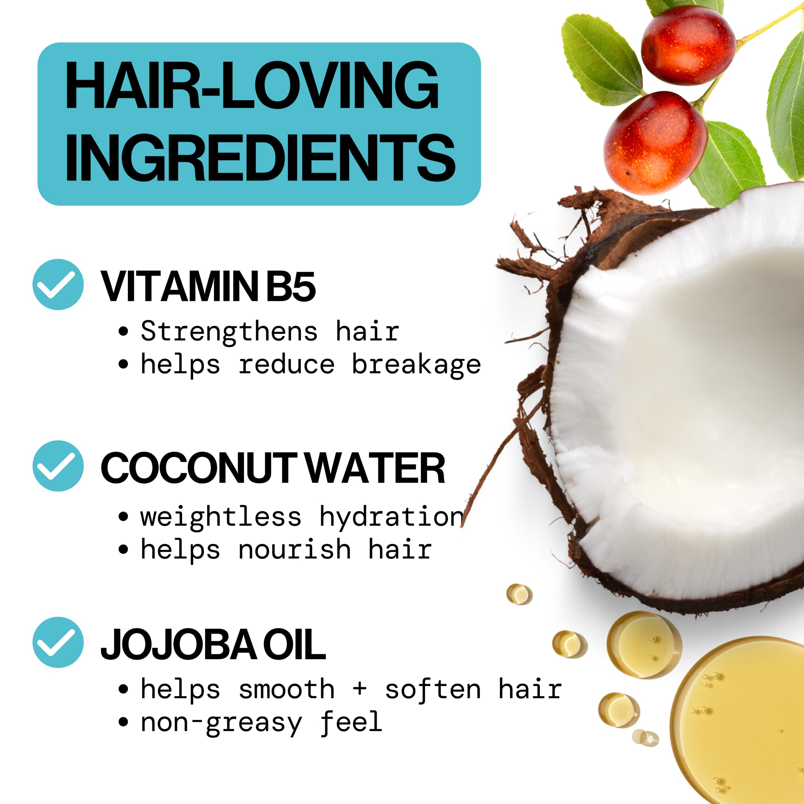 Applying Pacifica on damp hair to detangle and moisturize strands