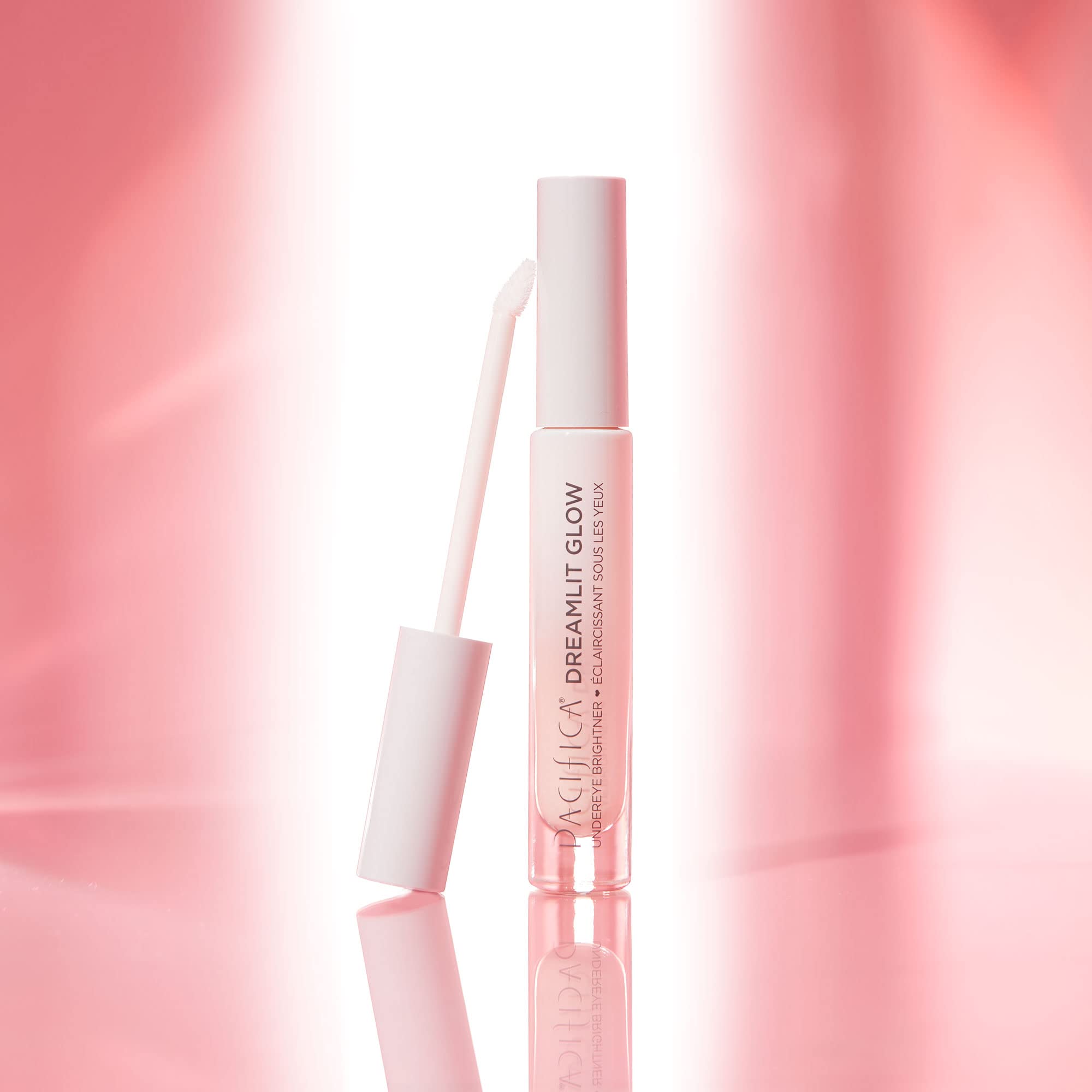 Pacifica DreamLit texture close-up revealing lightweight creamy formula for quick absorption