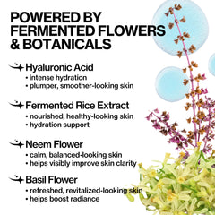 Pacifica Flower Fix bottle beside sunflower and chamomile, emphasizes nourishing botanical support