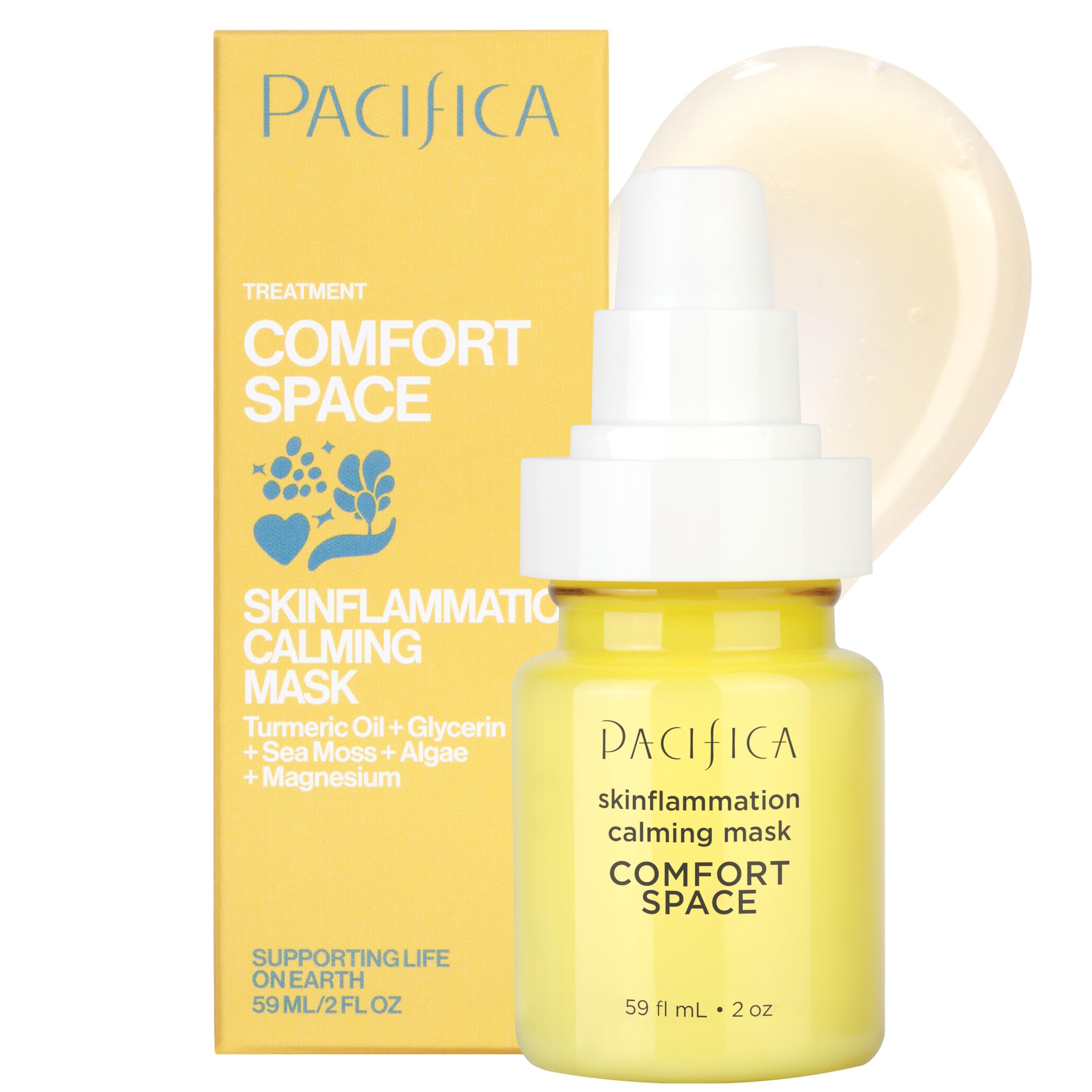 Pacifica front packaging showing calming mask benefits and clean branding