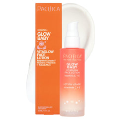 Pacifica front packaging showing bottle and brand for brightening hydration