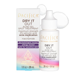 Pacifica front tube showing product packaging and clear gel benefits