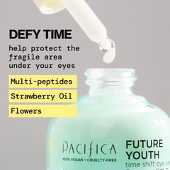 Pacifica serum texture close-up showing lightweight gel, highlights quick absorption benefit