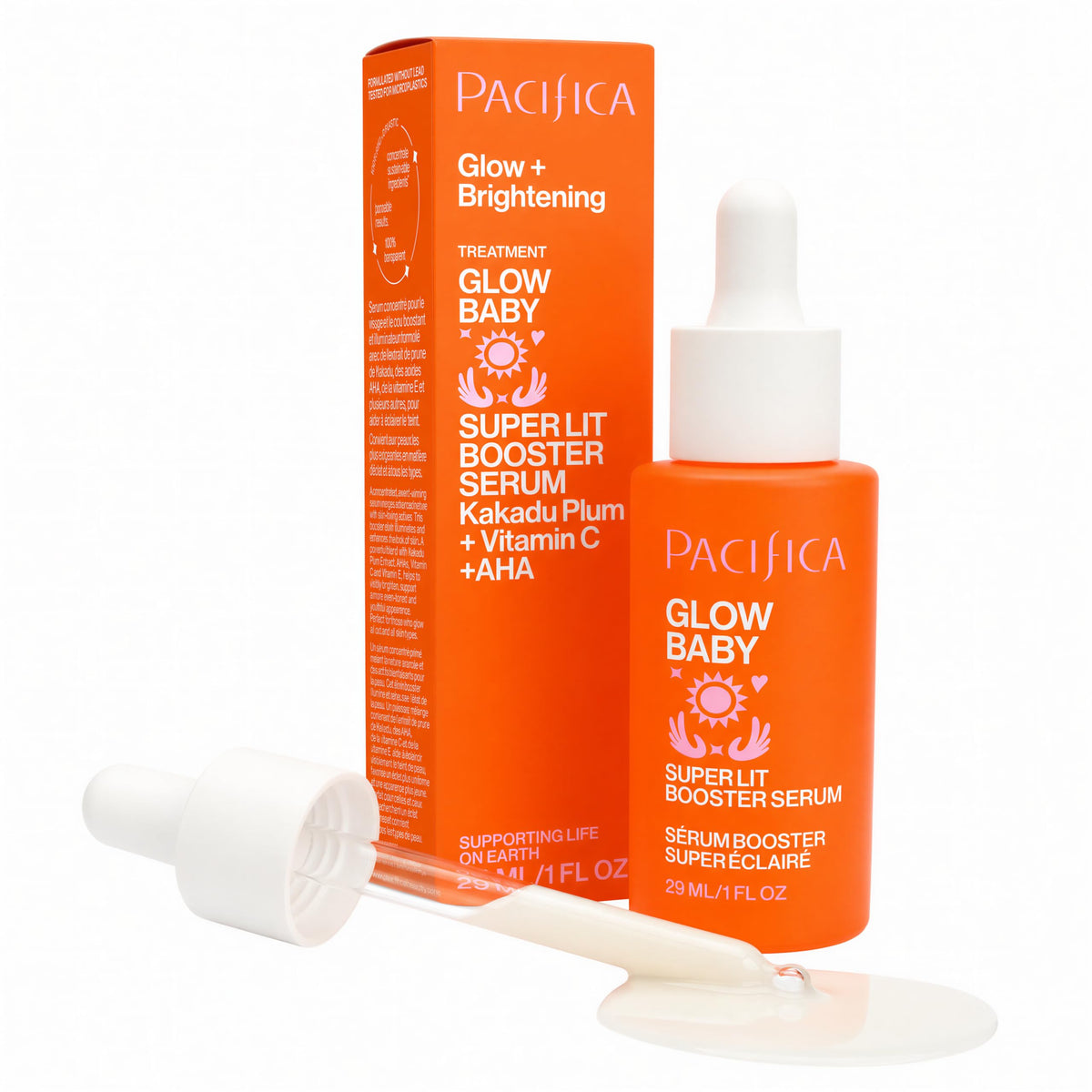 Pacifica Glow Baby front packaging showing clean vegan label and benefits