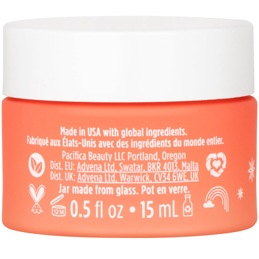Pacifica Glow Baby tube with recyclability icon emphasizing sustainable packaging advantage