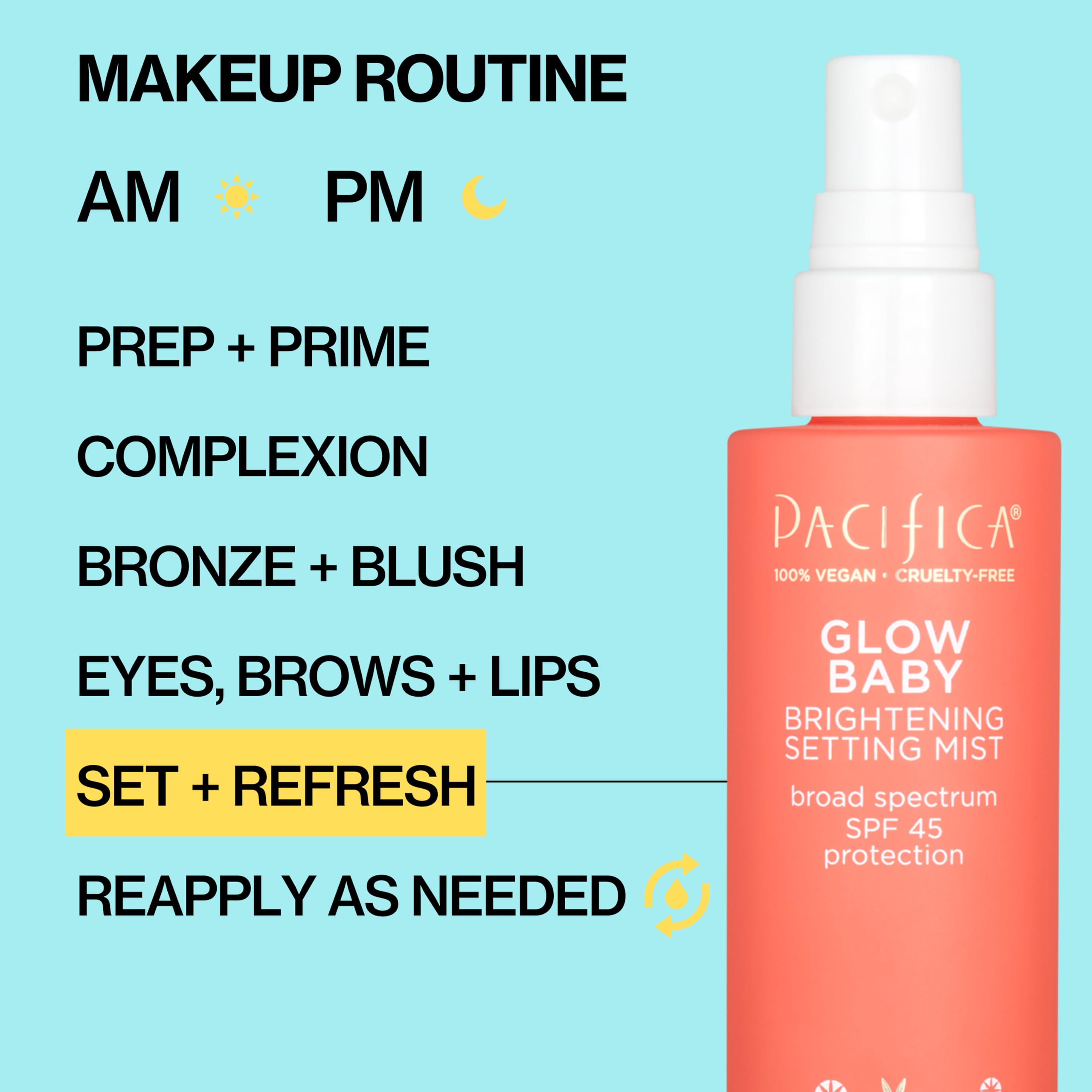 Pacifica bottle in hand showing 1.7 fl oz scale for carry‑on and bag convenience