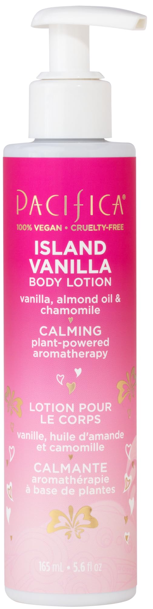 Pacifica Island Vanilla front bottle showing label and scent benefit