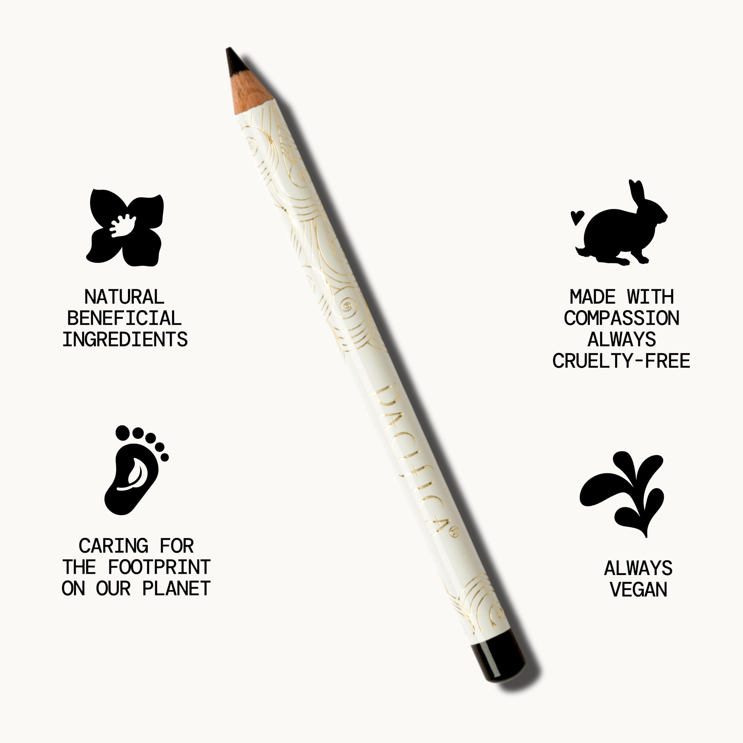 Pacifica jet black close-up tip detail for precise lines and sharp wings