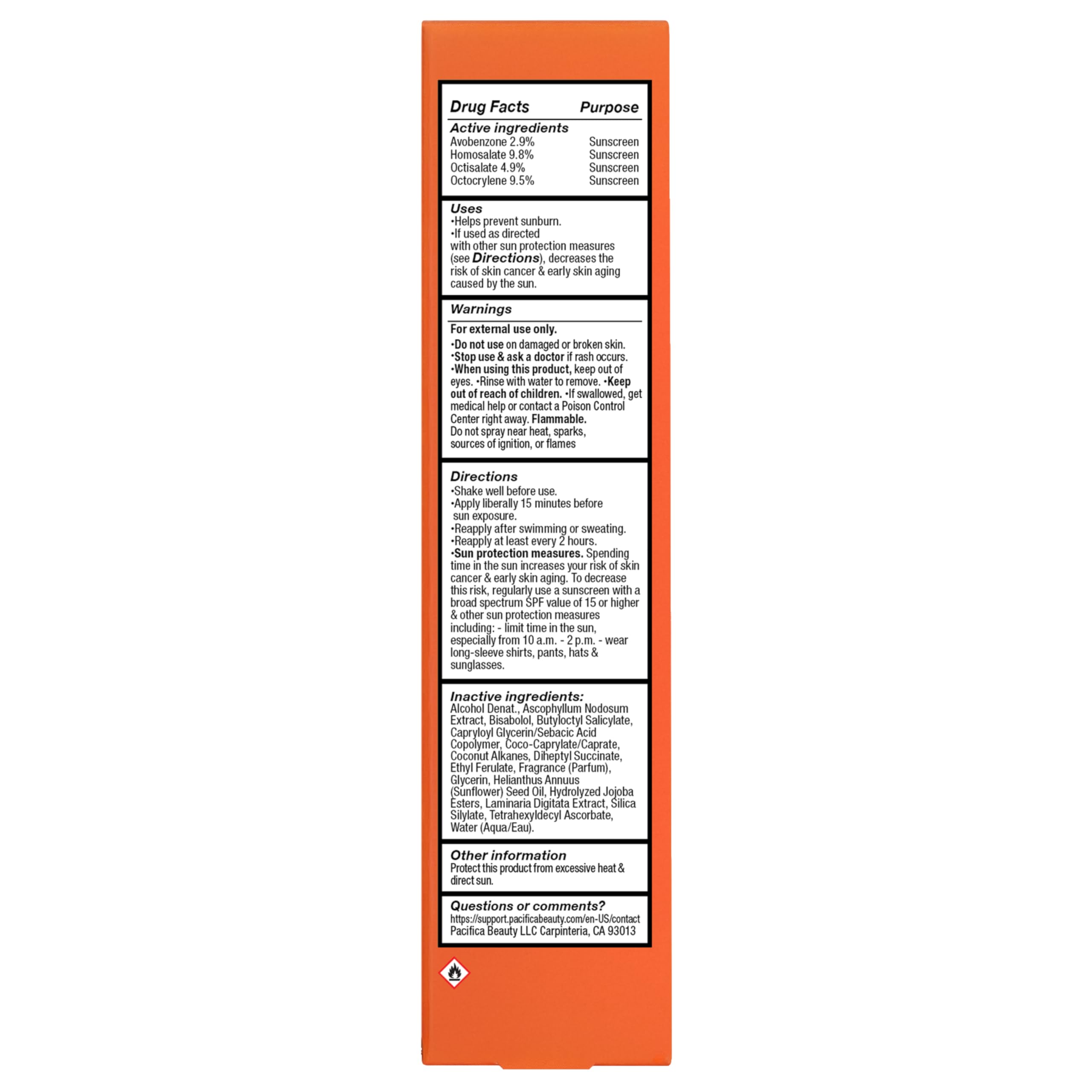 Pacifica used outdoors with sunlight to show SPF45 broad spectrum protection benefit