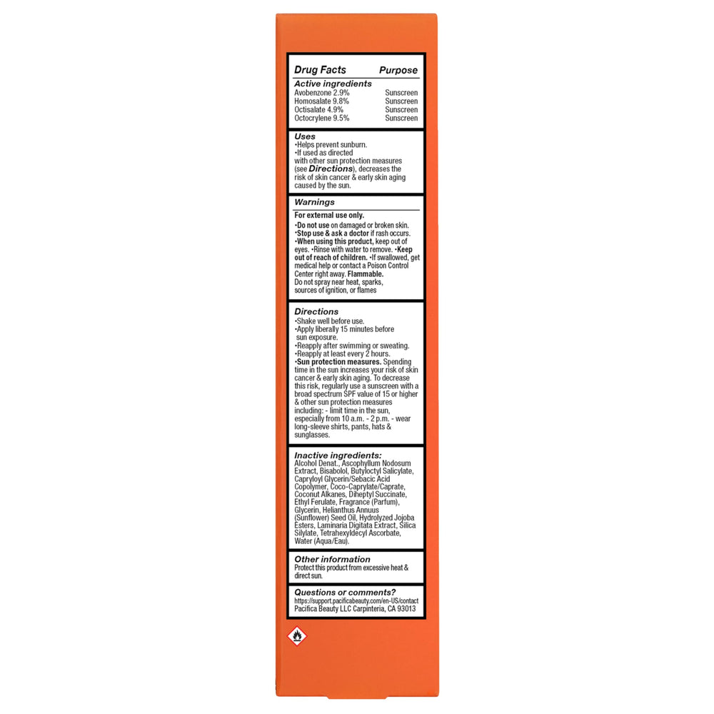 Pacifica used outdoors with sunlight to show SPF45 broad spectrum protection benefit