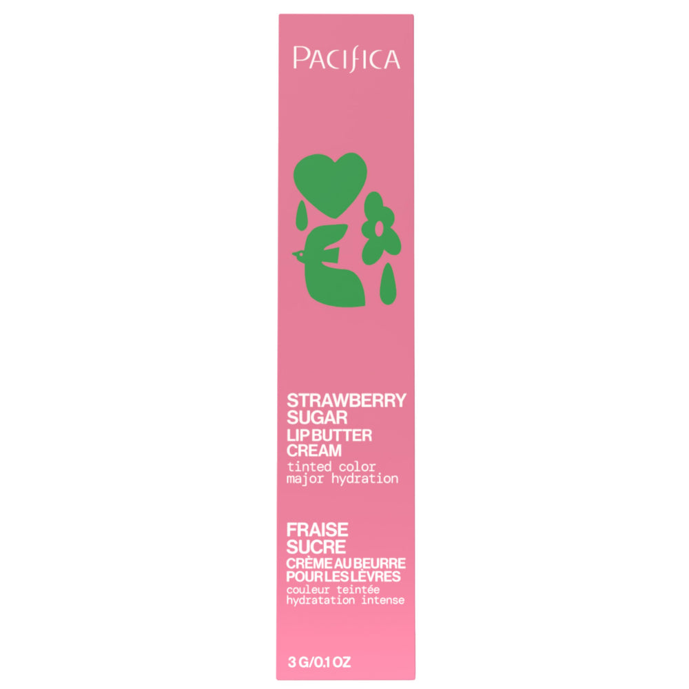 Pacifica lip buttercream on vanity conveying everyday nourishing lip care