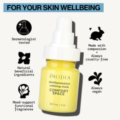 Pacifica mask used overnight on bedside table for deep moisturization