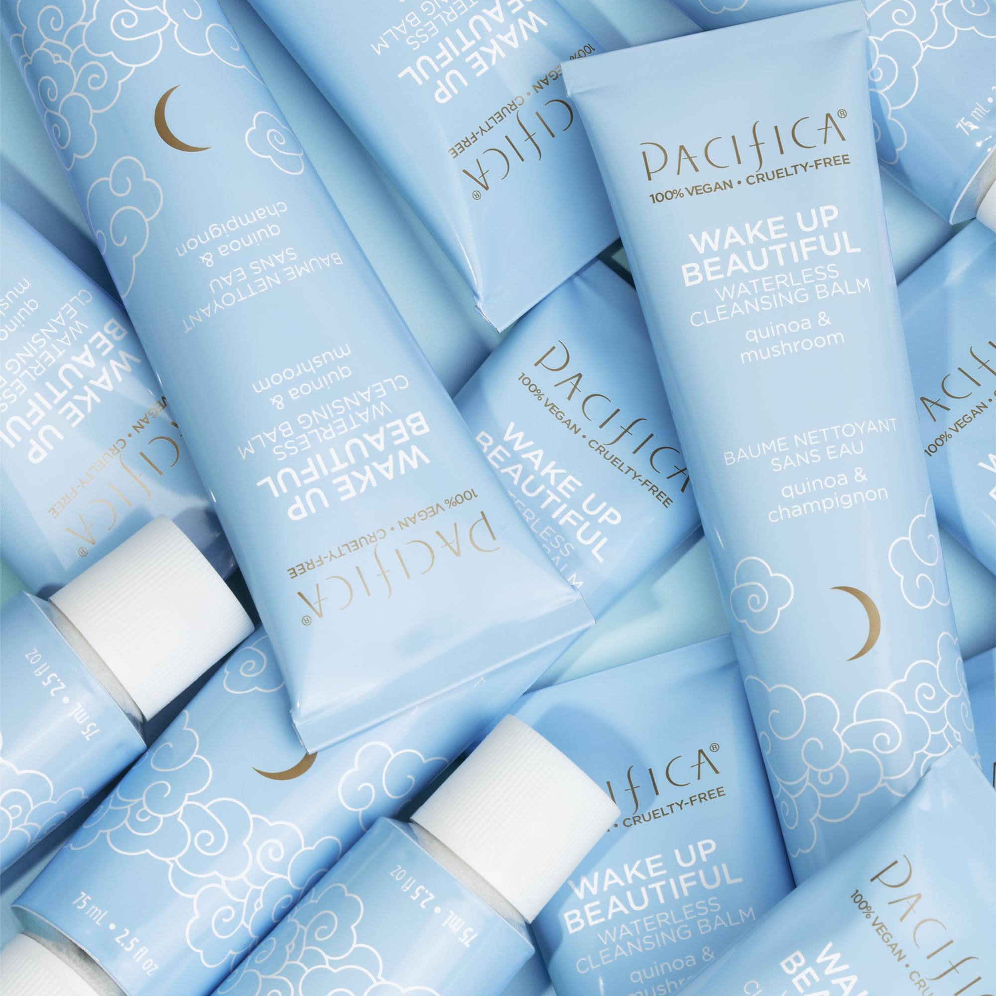Pacifica recyclable aluminum tube detail, eco-friendly packaging benefit