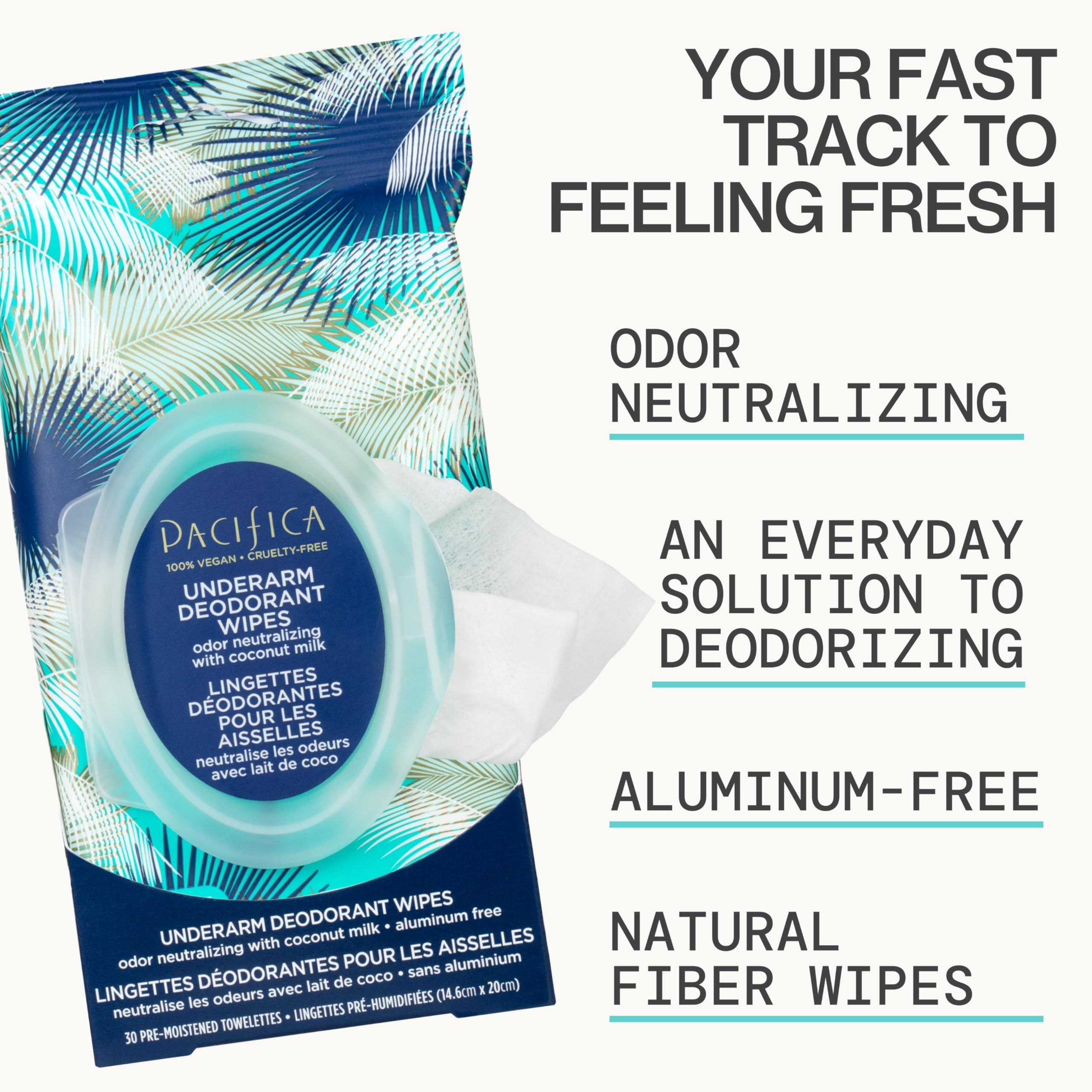 Pacifica two resealable packs inside a travel bag for easy portability