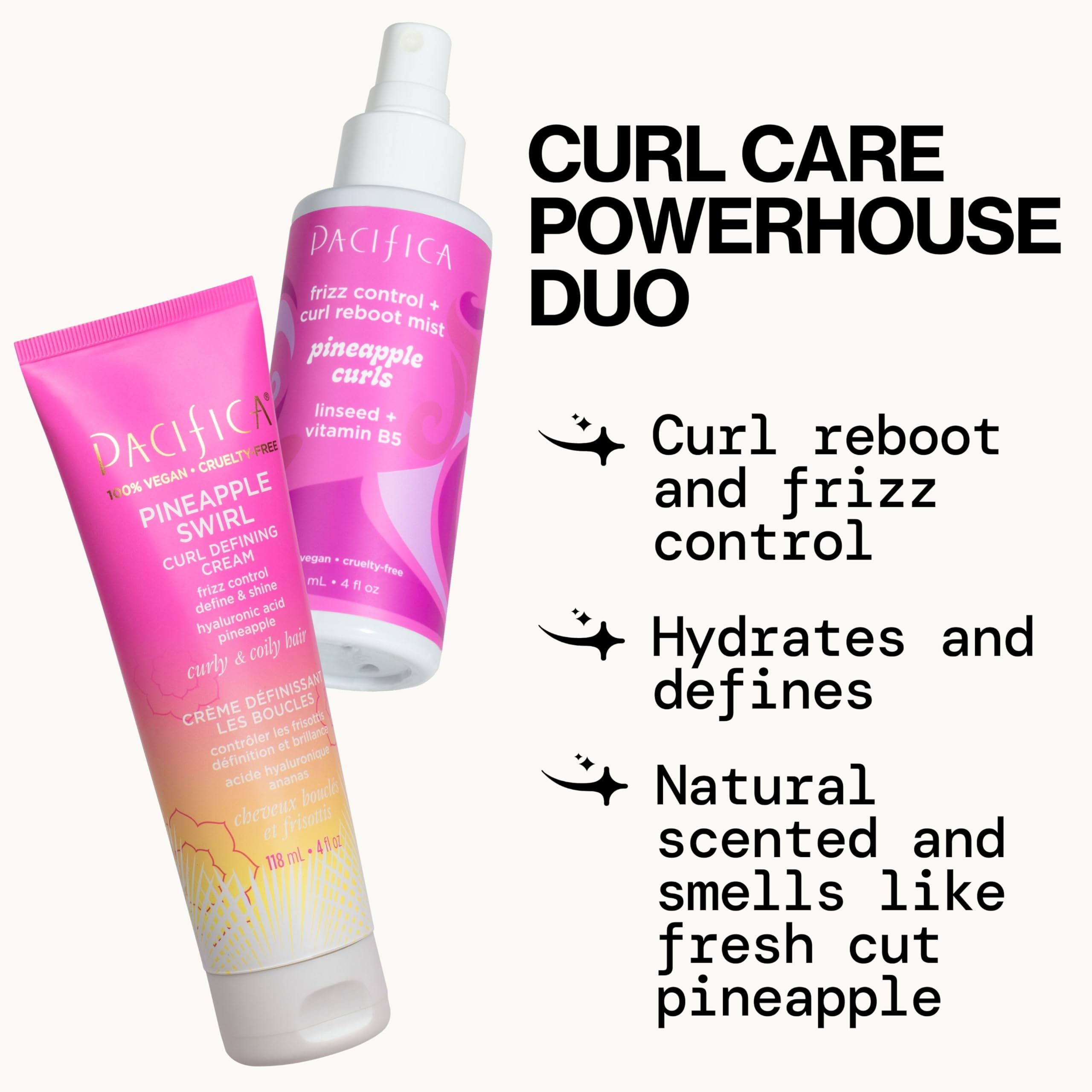 Model diffusing hair with Pacifica cream for quicker drying and added curl bounce