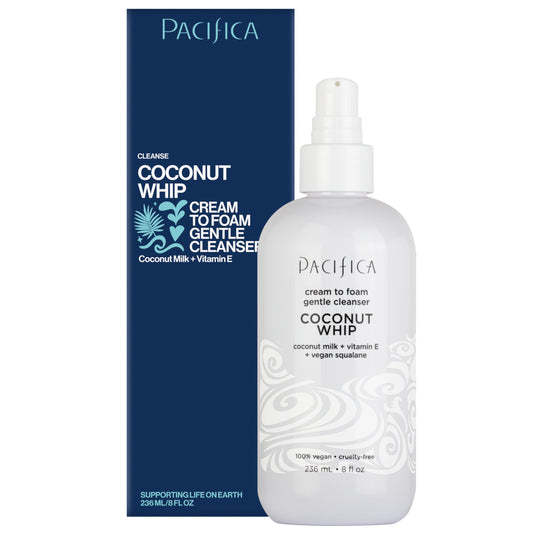 Pacifica pump and label close-up highlighting ingredient clarity