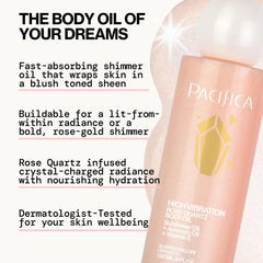 Pacifica oil being rubbed into hands showing nourishing hydration benefits