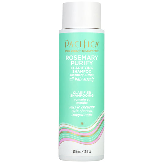 Pacifica bottle front view showing rosemary purify and fresh scent benefit