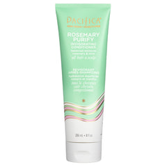 Pacifica bottle front view showing rosemary scent and lightweight benefit