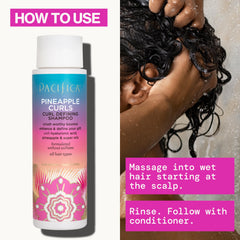 Pacifica shampoo paired with conditioner for complete curl routine