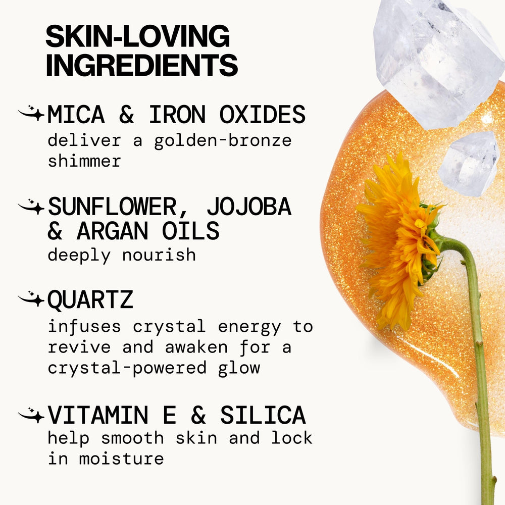 Pacifica application on shoulder to highlight and define skin