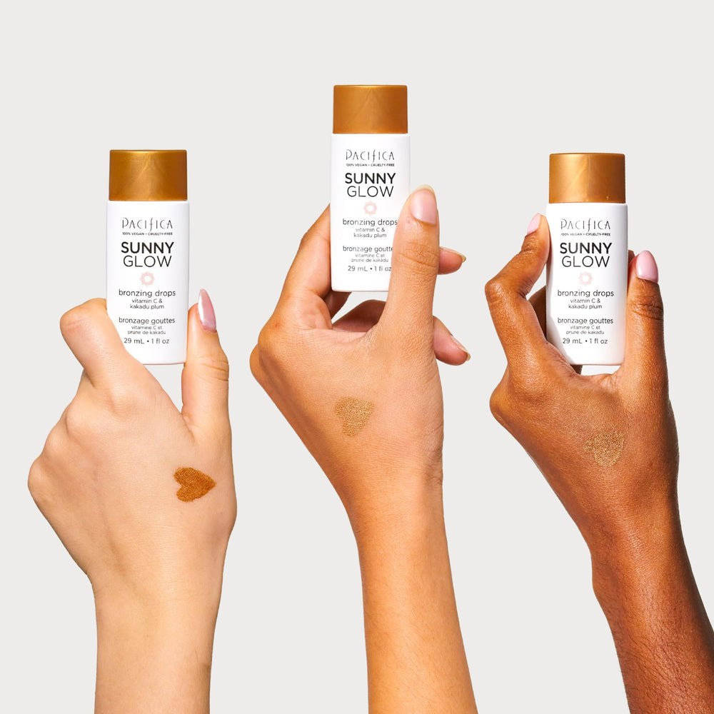 Pacifica mixed with moisturizer illustrating customizable all-over glow