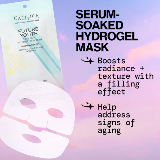Pacifica hydrogel texture close-up illustrating cooling jelly and intense serum delivery