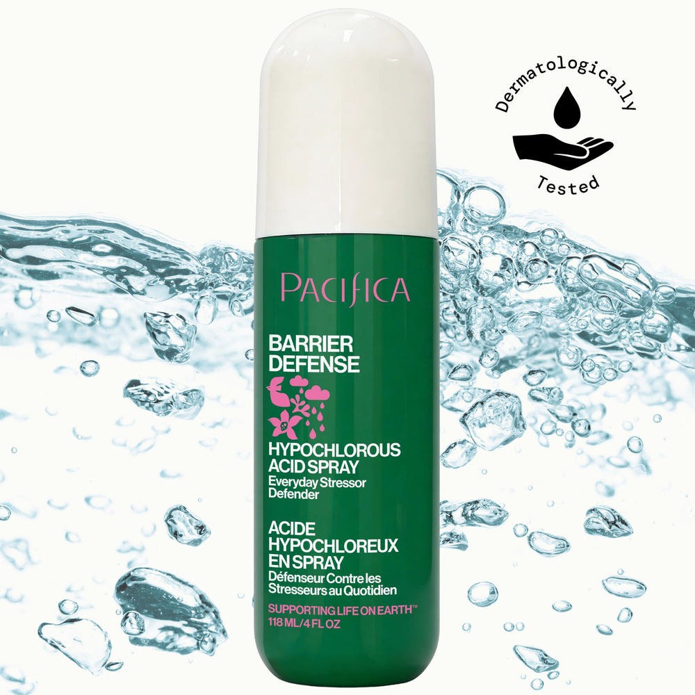 Pacifica bottle tucked in a travel bag conveying portability and on-the-go soothing