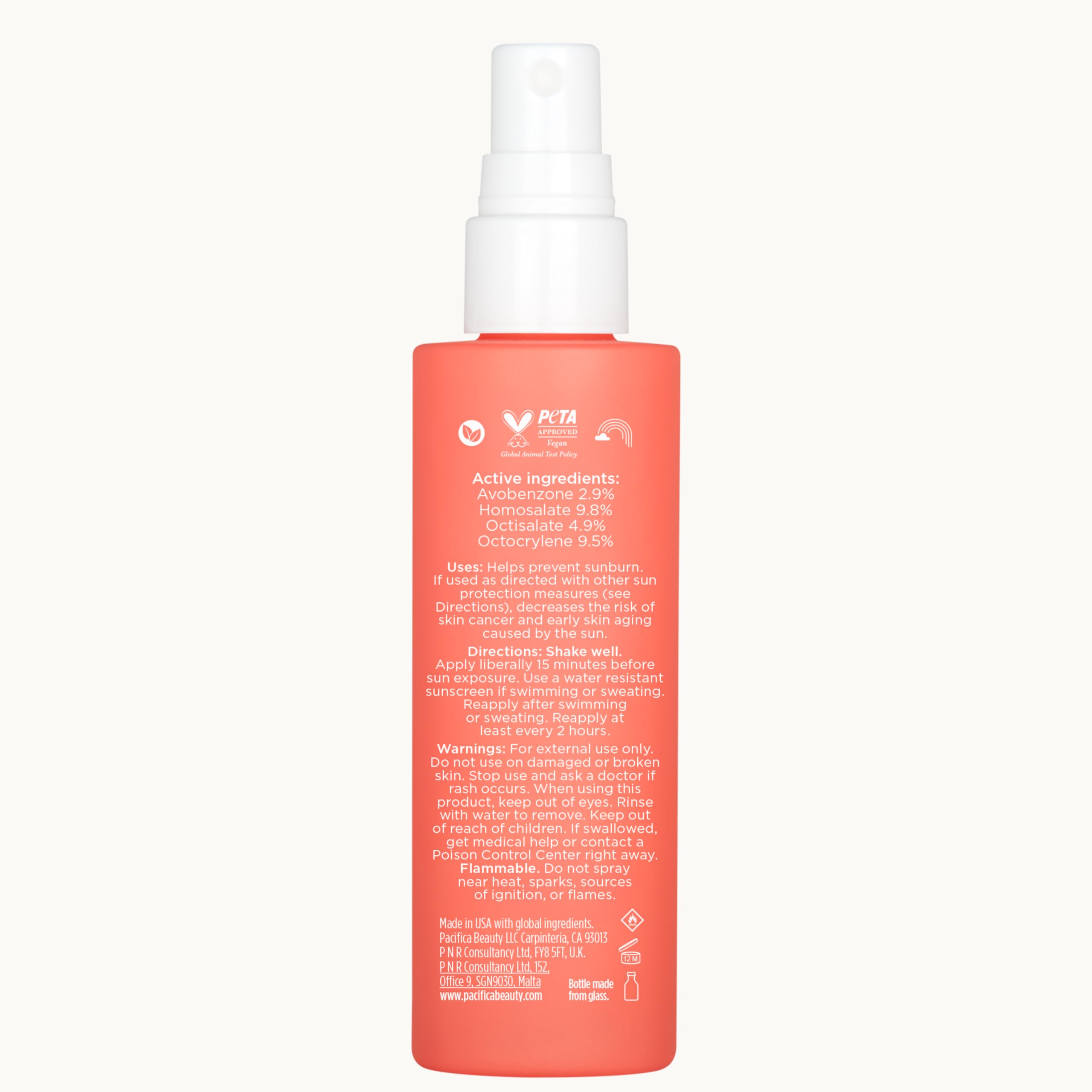Pacifica bottle in a beach bag showing travel readiness and on‑the‑go sun protection