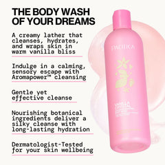 Pacifica rich creamy lather on hand showing deep hydration benefit