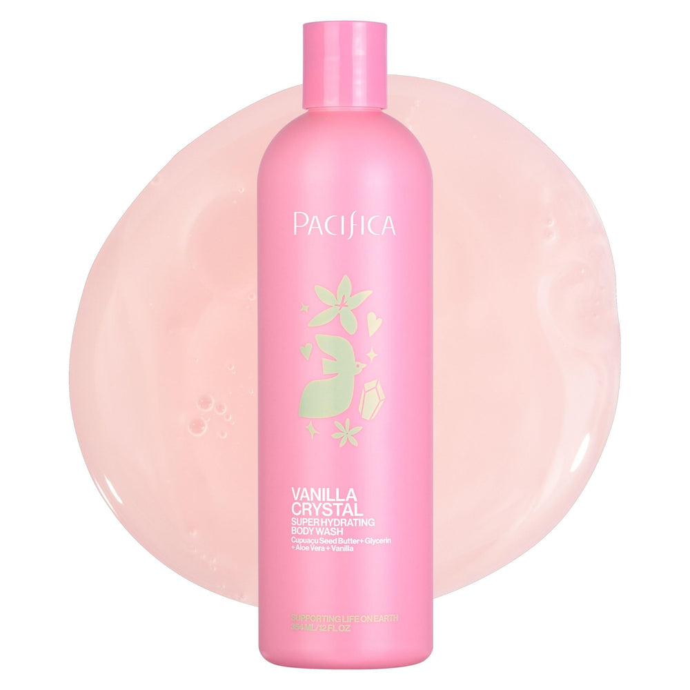 Pacifica front bottle showing packaging and calming vanilla scent benefit