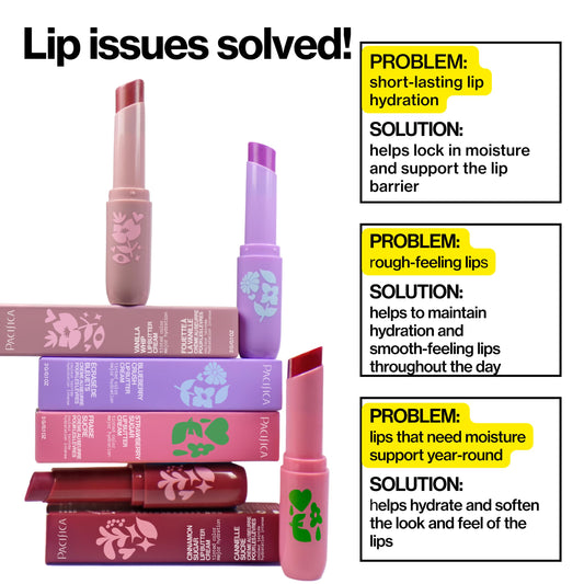 Pacifica open application stick showing creamy tip and quick glide for smooth wear