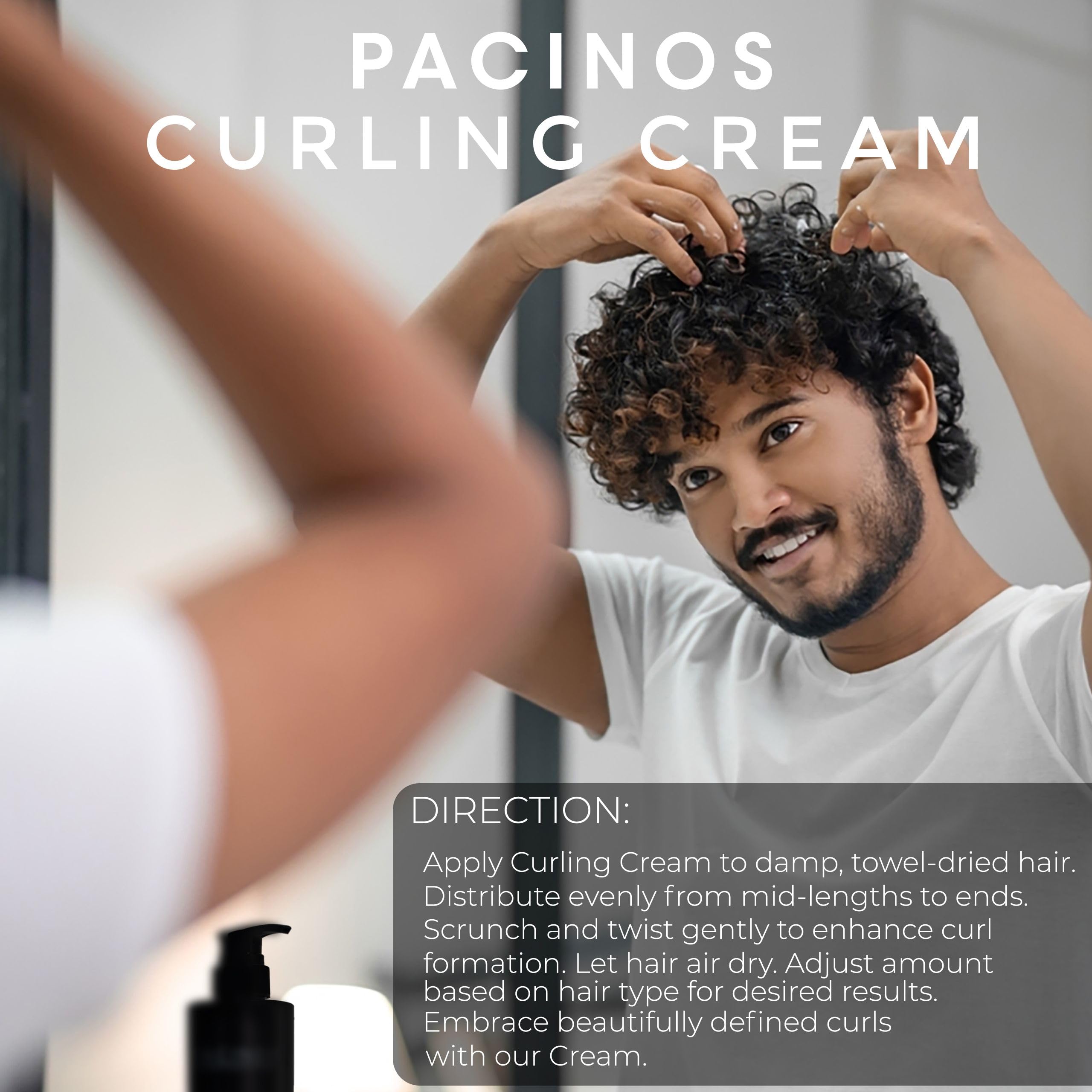 Close-up on ingredients panel illustrating Pacinos gentle moisturizing components