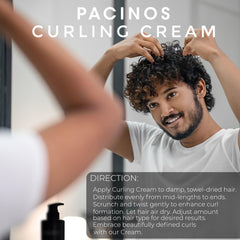 Close-up on ingredients panel illustrating Pacinos gentle moisturizing components