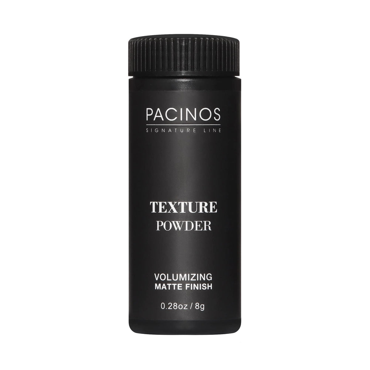 Pacinos shaker front packaging showing compact 8g container and brand