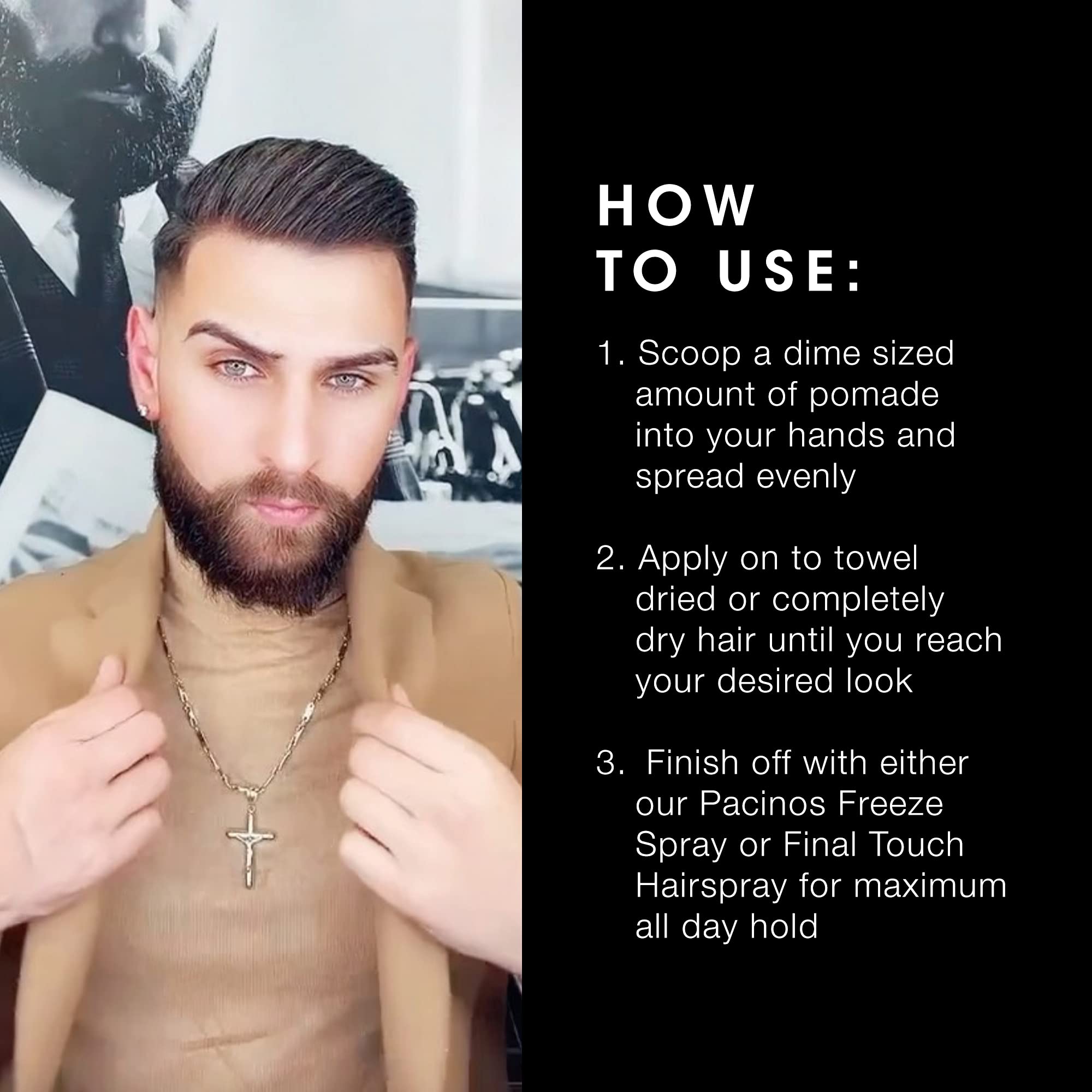 Pacinos Sleek before and after comparison showing improved definition