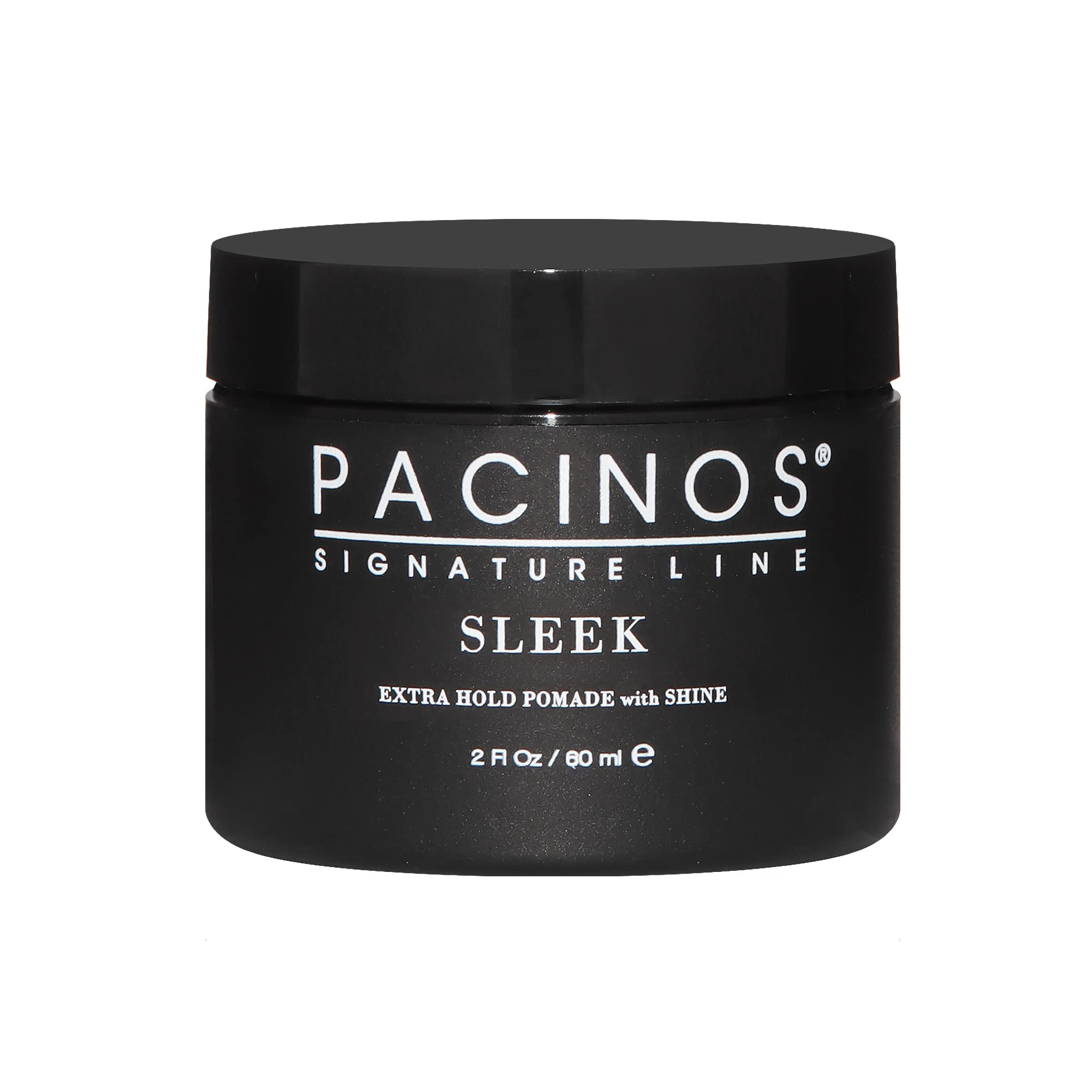 Pacinos Sleek jar front showing label and compact size for travel