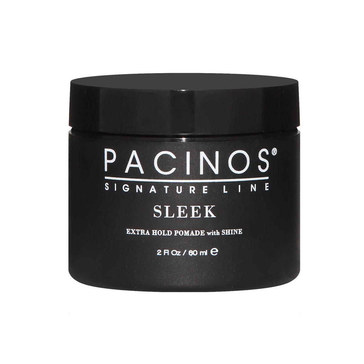 Pacinos Sleek jar front showing label and compact size for travel