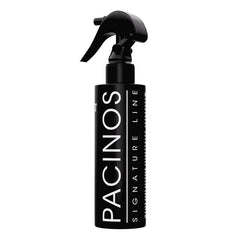 Pacinos bottle beside grooming kit for versatile styling benefit