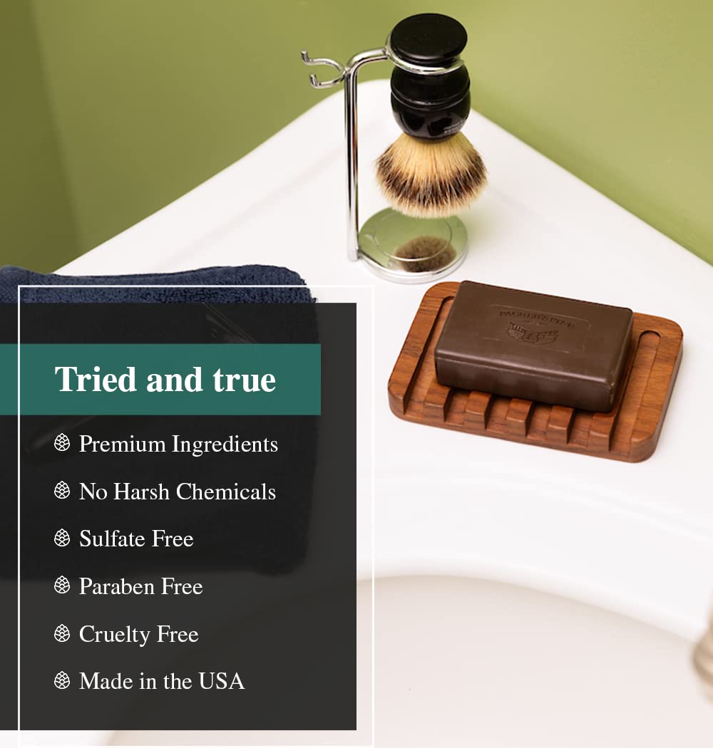 Packer's Pine lather closeup demonstrating creamy foam and gentle cleanse